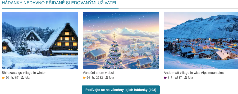 Uživatel sleduje