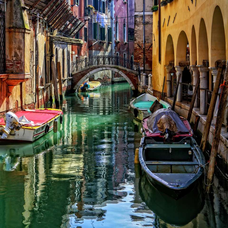 bardzo kolorowy obraz Wenecji puzzle przesuwne online