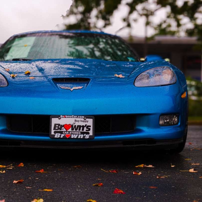 Modrá pozdní model Corvette posuvné puzzle online