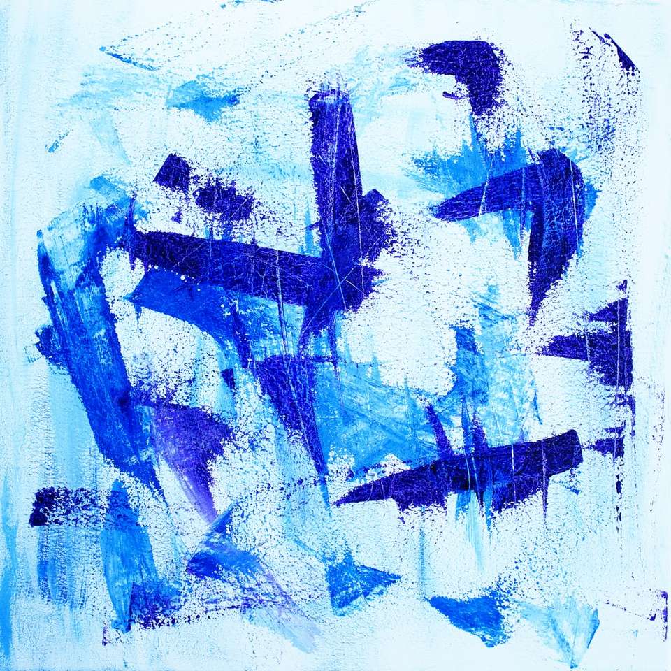 paarse en blauwe abstracte illustratie schuifpuzzel online