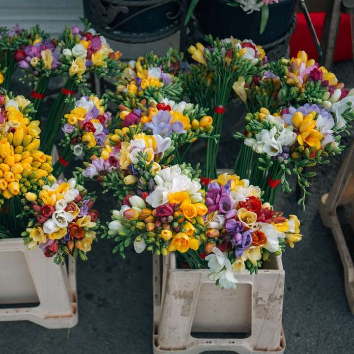 Mercado de flores frescas rompecabezas en línea