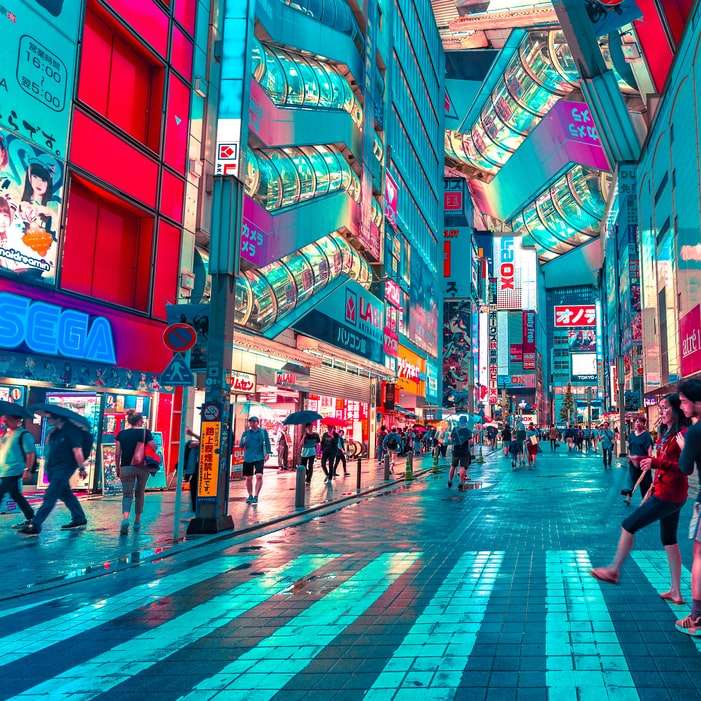 Tokyo i spel glidande pussel online