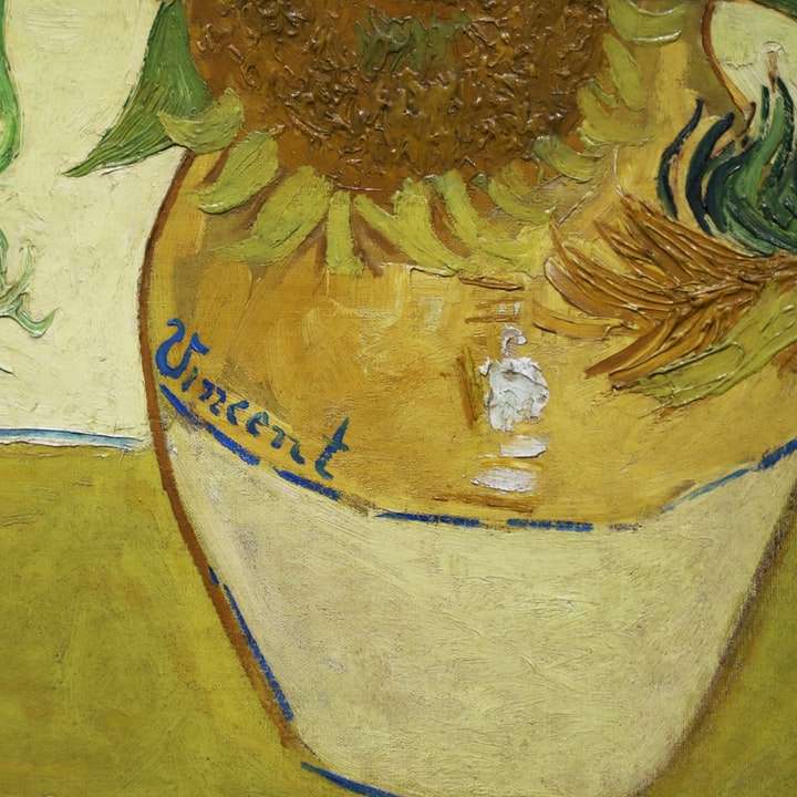 El girasol de Van Gogh. rompecabezas en línea