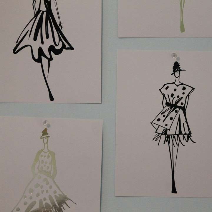 Декоративни стенни плакати с дизайн на рокли плъзгащ се пъзел онлайн
