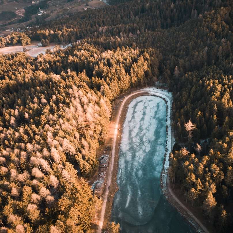 Замерзшее озеро онлайн-пазл