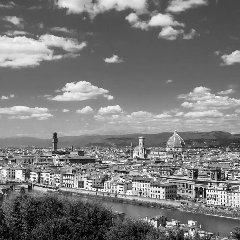 Вид на Фиренце с площади Микеланджело онлайн-пазл