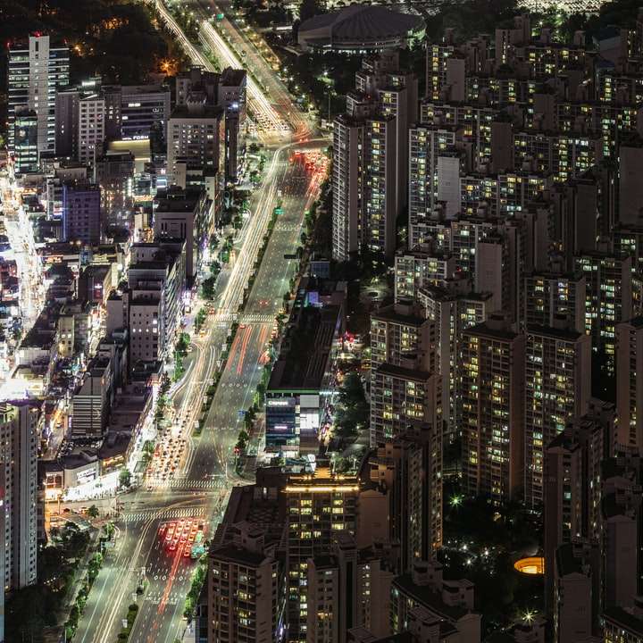 Budynki mieszkalne w Seulu puzzle przesuwne online