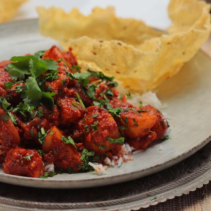 Curry senza carne di pesce al burro puzzle scorrevole online