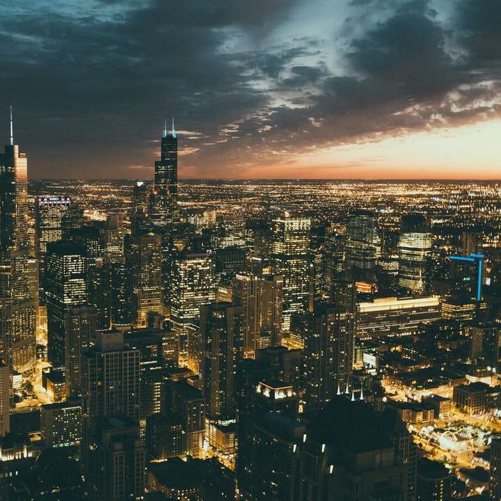 Landschap het van de binnenstad van Chicago online puzzel