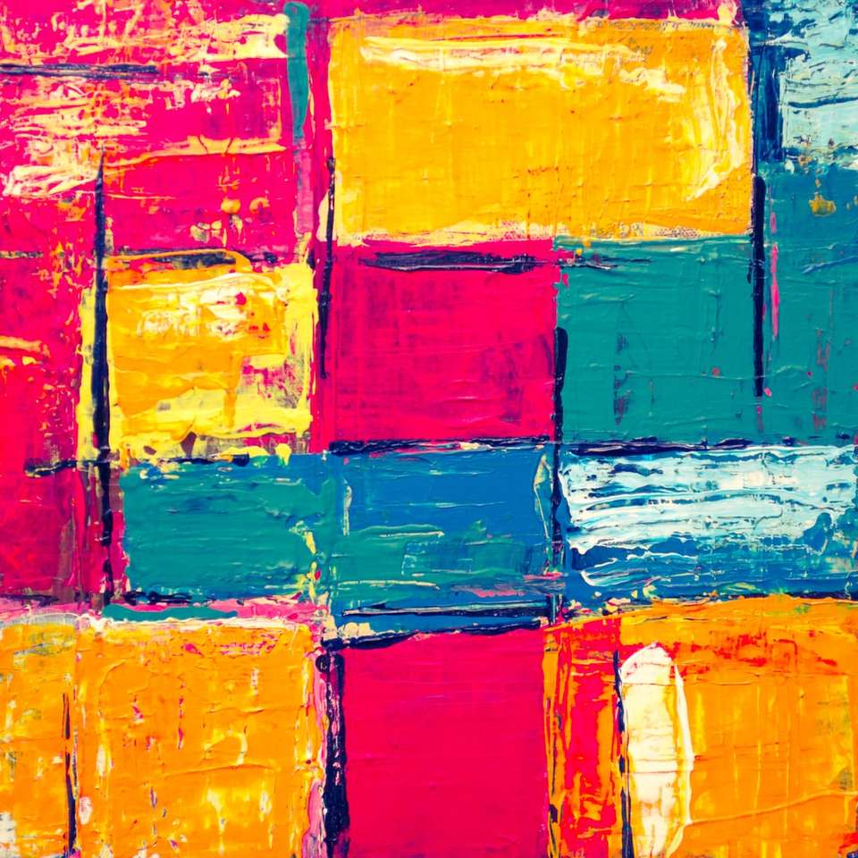 Square abstract painting online puzzle