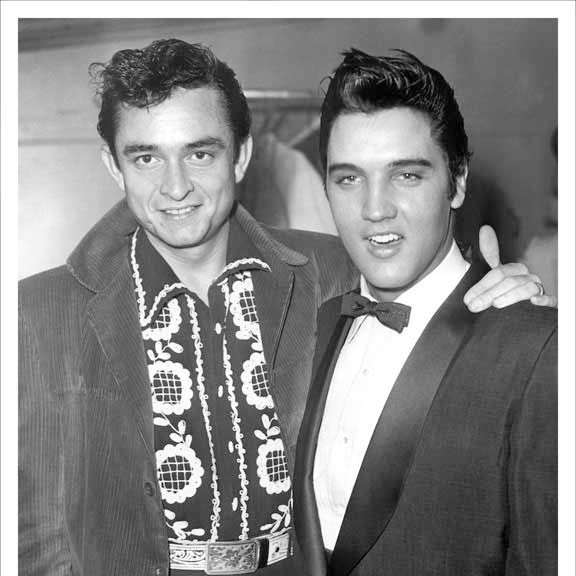 Elvis Presley en Johnny Cash schuifpuzzel online