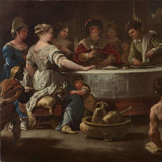 Merülések és Lazarus, 1680 Luca Giordano online puzzle