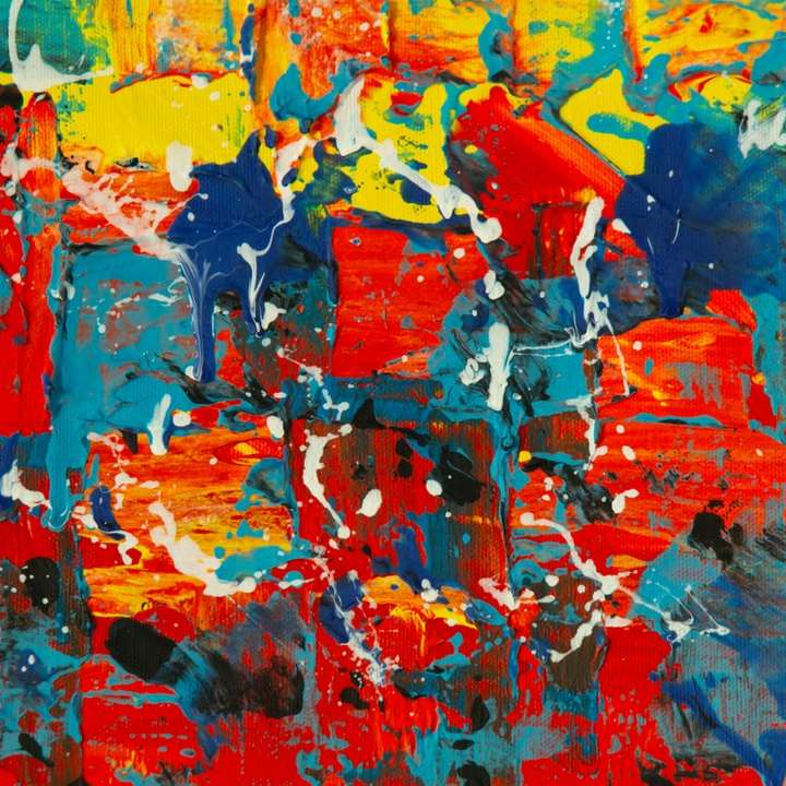 Splattery abstract schilderij schuifpuzzel online