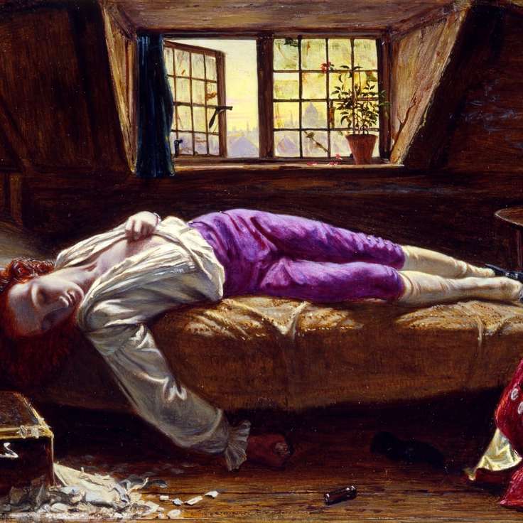 człowiek leżący na łóżku, malowanie puzzle przesuwne online