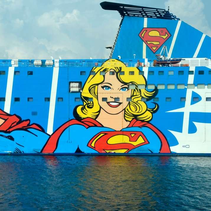 Superman és Supergirl hajó matricái online puzzle