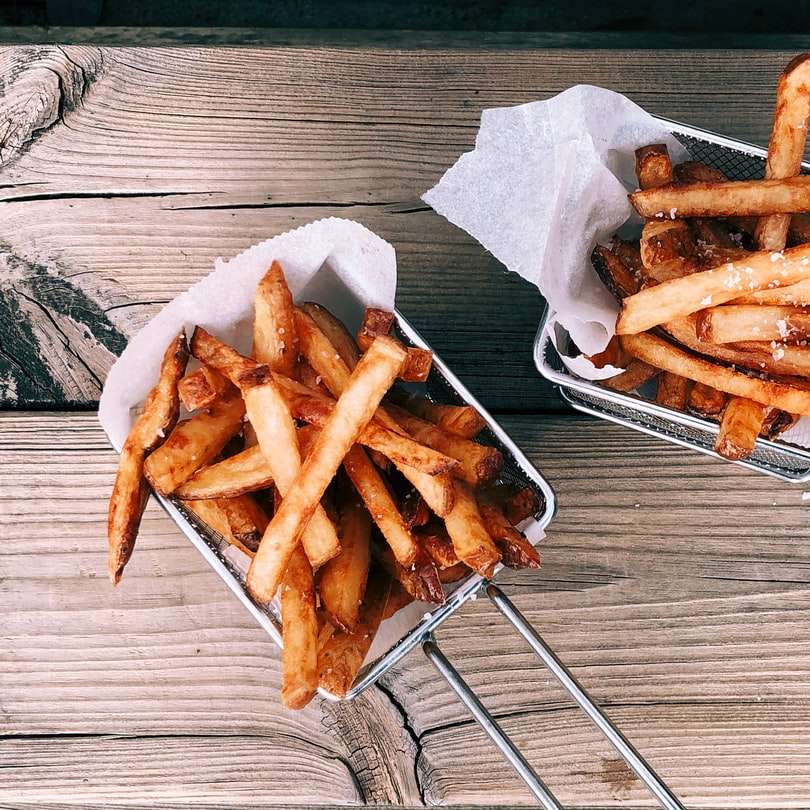 fried fries on white paper online puzzle