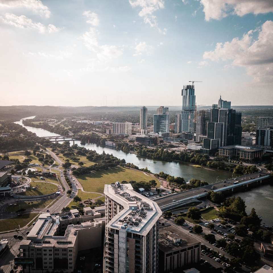 luchtfoto van de stad schuifpuzzel online