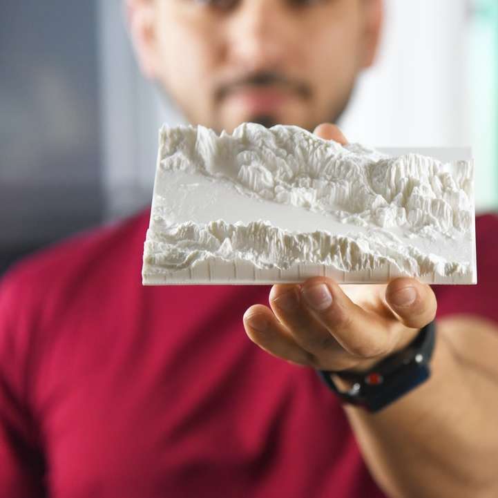 3D-tryckt topografi glidande pussel online