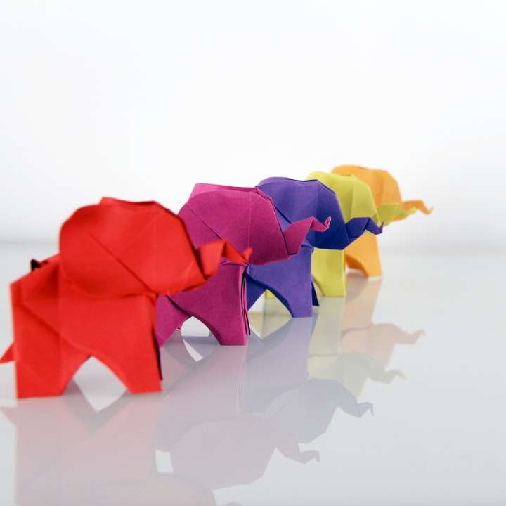 оригами слонове онлайн пъзел