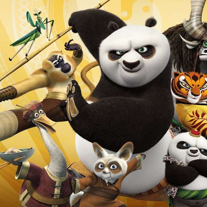 Kungfu Panda akcióban csúszó puzzle online