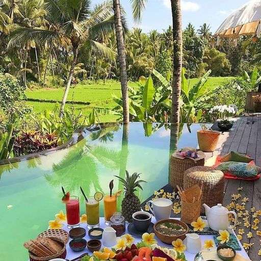 café da manhã em Bali puzzle online