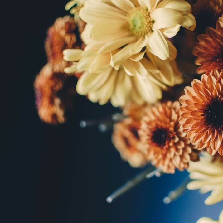 boeket beige en oranje bloemen schuifpuzzel online