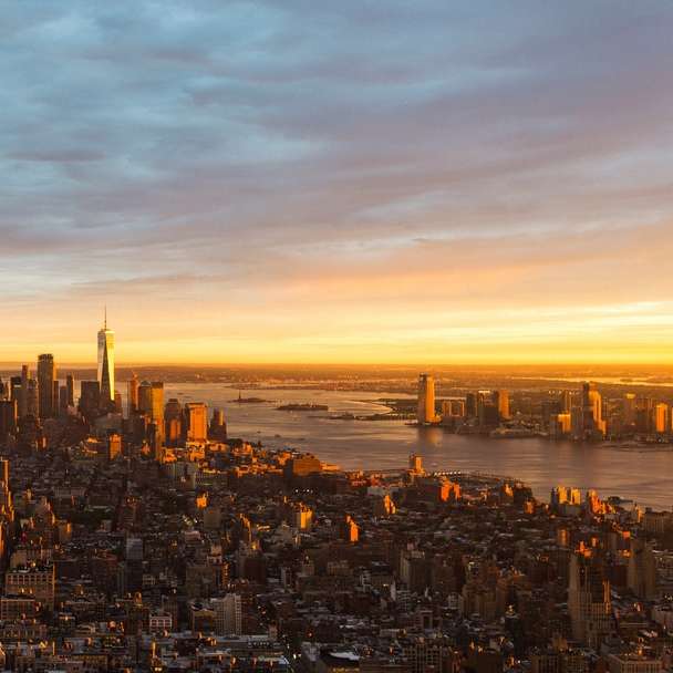 luchtfotografie van stadsgezicht schuifpuzzel online