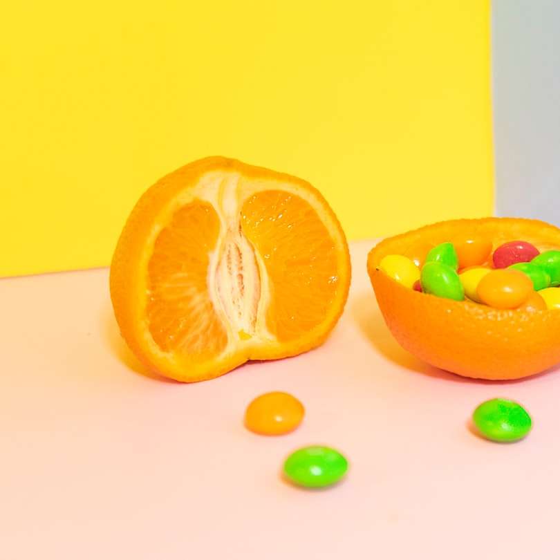 Апельсиновый фрукт крупным планом раздвижная головоломка онлайн