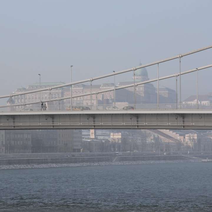 белый металлический мост онлайн-пазл
