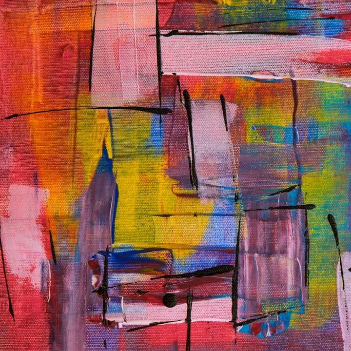 Abstraktní expresionistická malba posuvné puzzle online