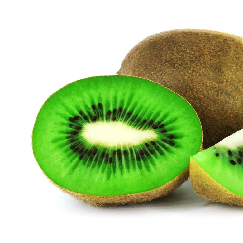スライスした緑と茶色の果物 スライディングパズル・オンライン