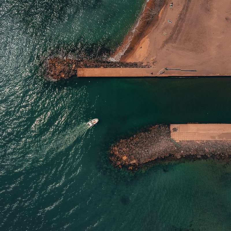 Drone, csónak, tenger, nyár online puzzle