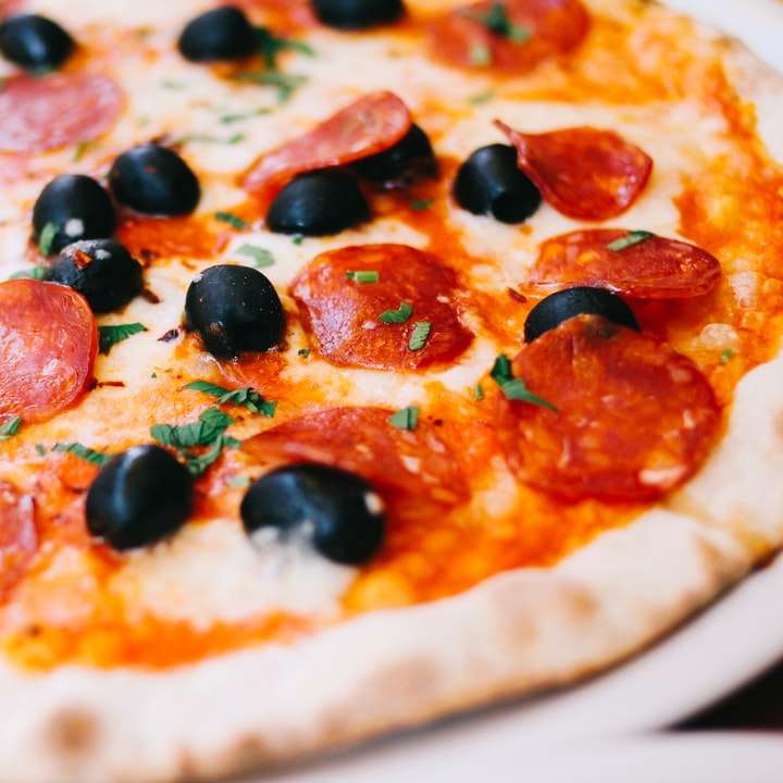 Nahaufnahme von Pizza Schiebepuzzle online