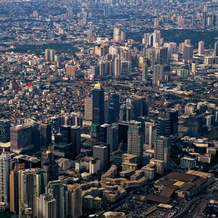 letecké snímkování panoráma města online puzzle
