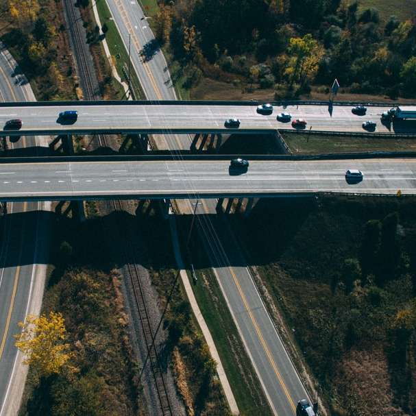 luchtfotografie van snelweg schuifpuzzel online