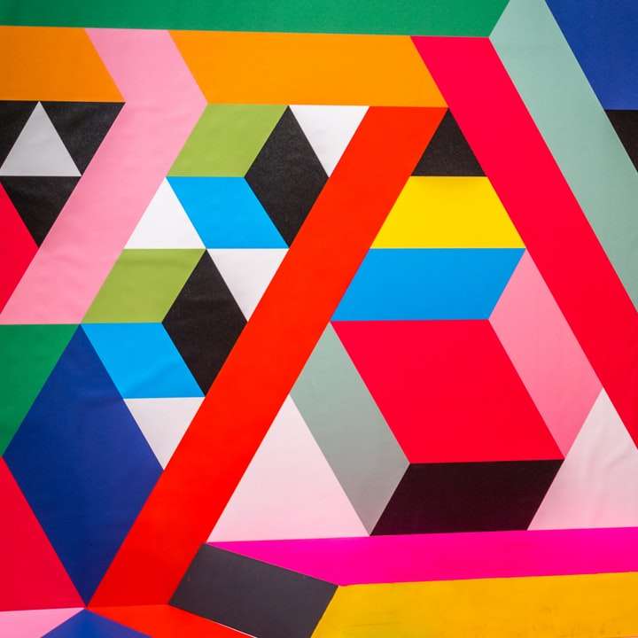 τέχνη τοίχου με διάφορα χρώματα online παζλ