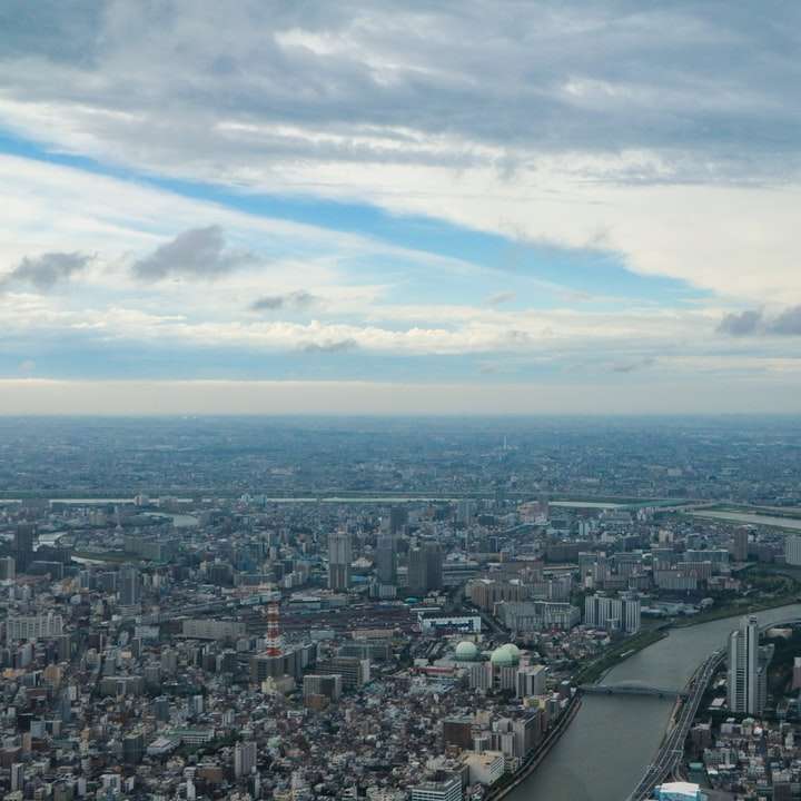 luchtfoto van stadsgebouwen overdag schuifpuzzel online