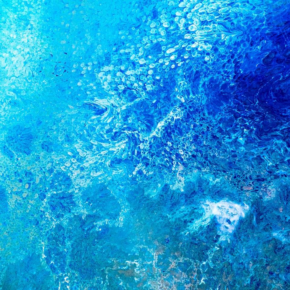 blå och brun abstrakt målning Pussel online