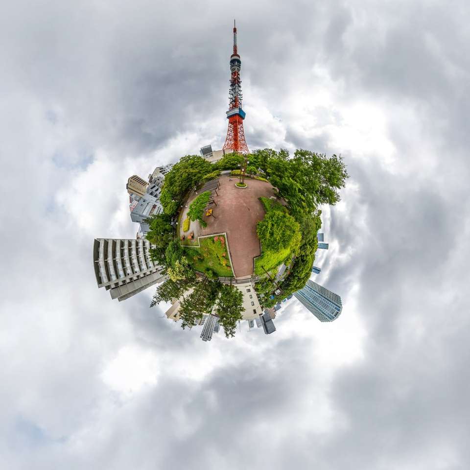 Токійська вежа і місто розсувний пазл онлайн