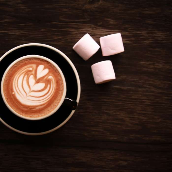black ceramic mug with cappuccino sliding puzzle online