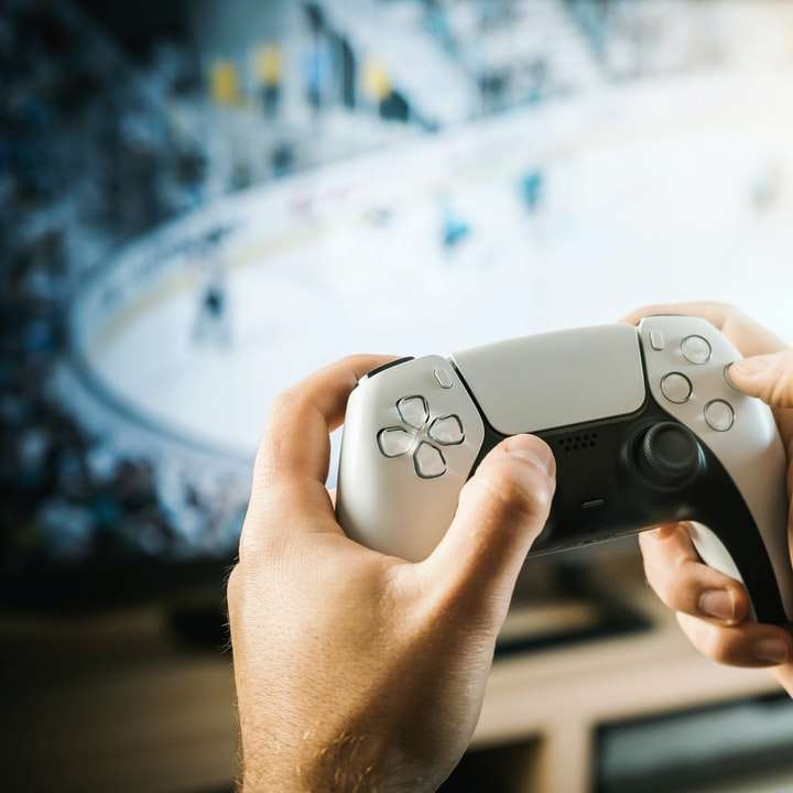 person holding black game controller online puzzle