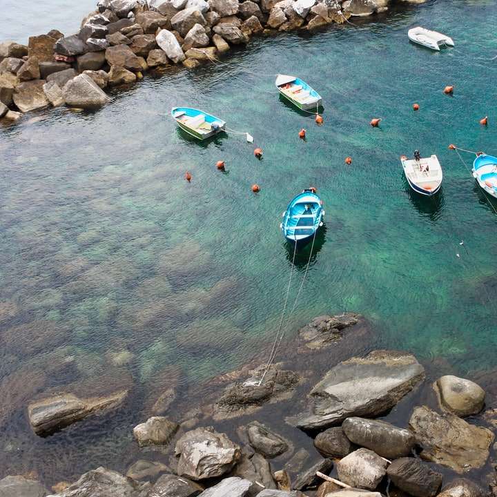 barca bianca e verde sull'acqua durante il giorno puzzle online