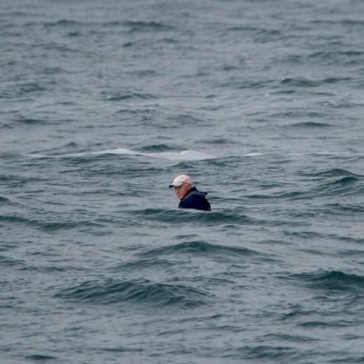 особа в синьому купальнику в синьому морі вдень онлайн пазл
