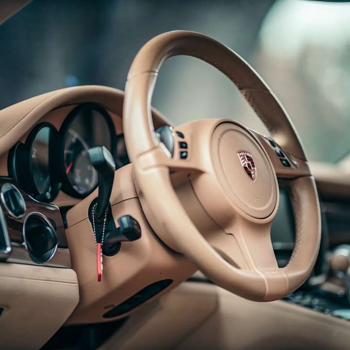 brown and black steering wheel online puzzle