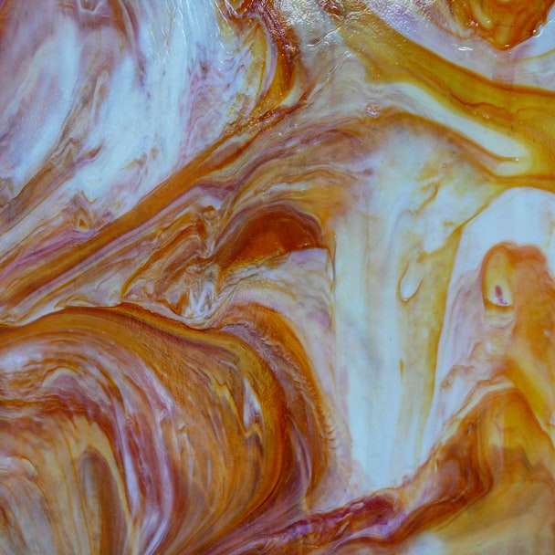 pintura abstracta marrón y blanca rompecabezas en línea