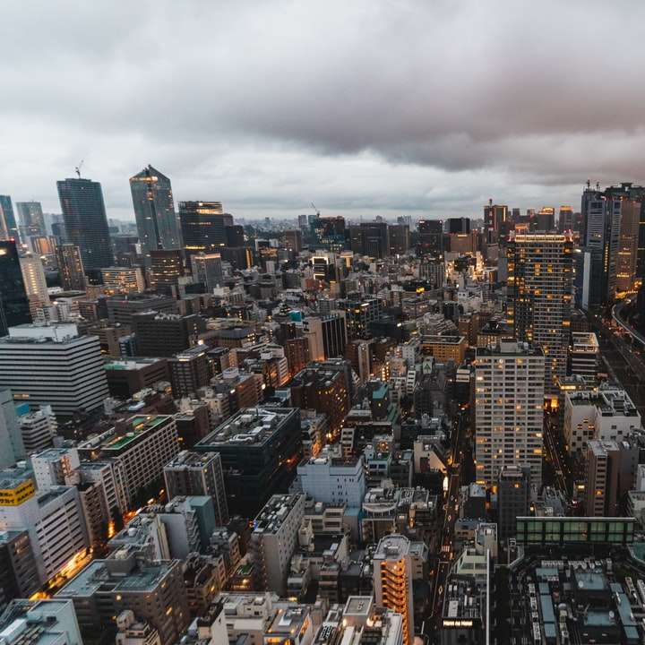Vista aérea de los edificios de la ciudad durante el día. rompecabezas en línea