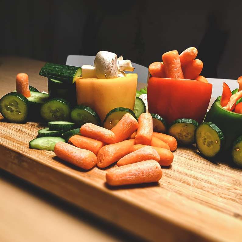 φέτες καρότα και πράσινη πιπεριά online παζλ