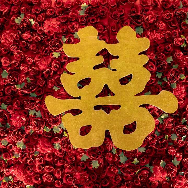 peinture fleur rouge et jaune puzzle en ligne