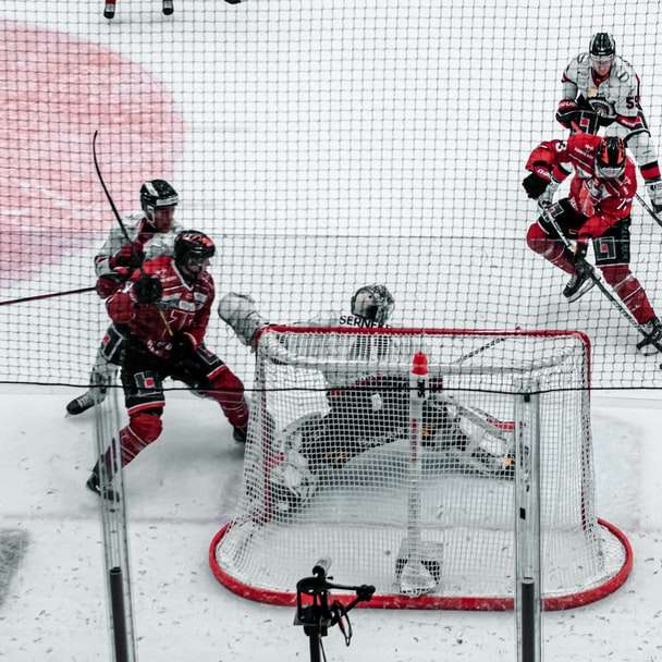 2 Männer spielen Eishockey Online-Puzzle