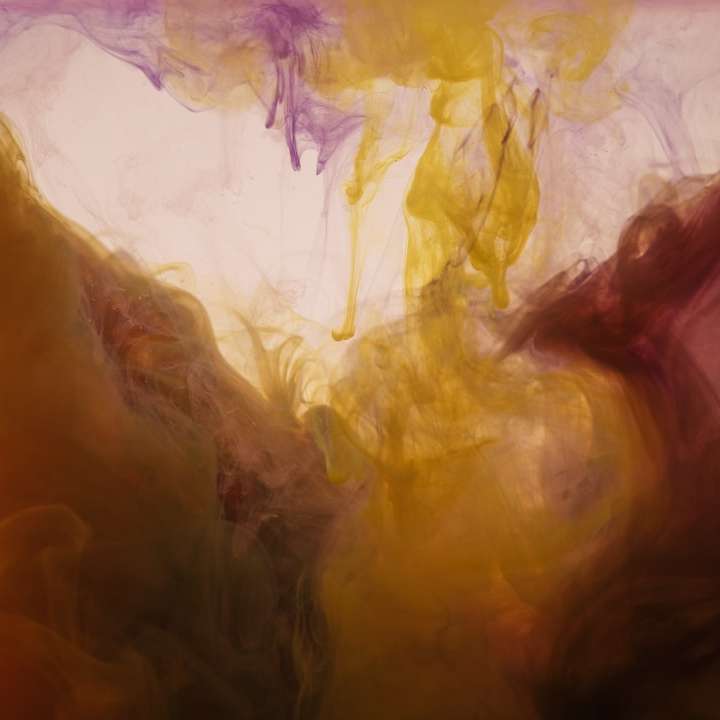 gul och lila abstrakt målning Pussel online